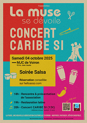 Affiche de l'événement passé: La Muse se dévoile - Concert Salsa